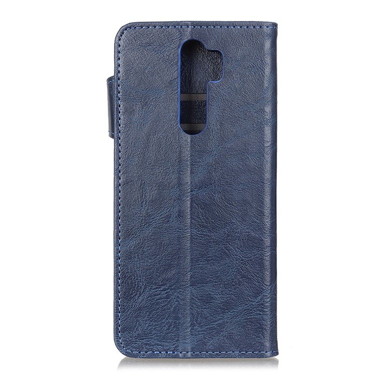 S-shape Style PU Leather Flip Shell Casing for Xiaomi Redmi Note 8 Pro - Blue-3