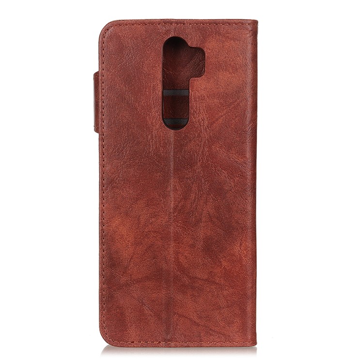 S-shape Style PU Leather Flip Shell Casing for Xiaomi Redmi Note 8 Pro - Brown-3