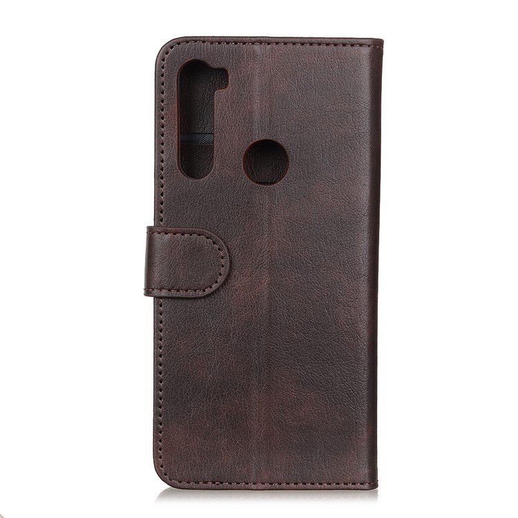 Leather with Clasp Phone Cell Shell Case for Xiaomi Redmi Note 8 - Coffee-3