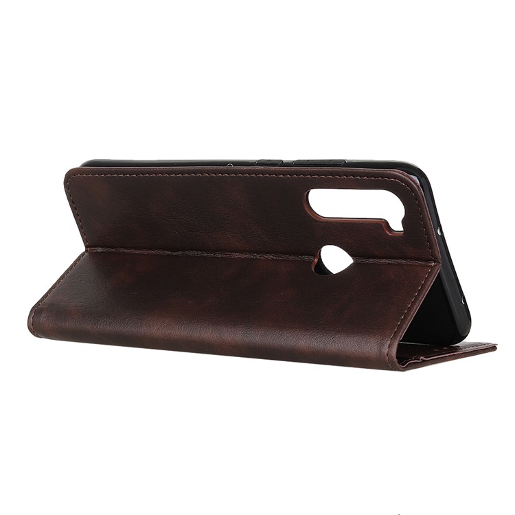 Leather with Clasp Phone Cell Shell Case for Xiaomi Redmi Note 8 - Coffee-4