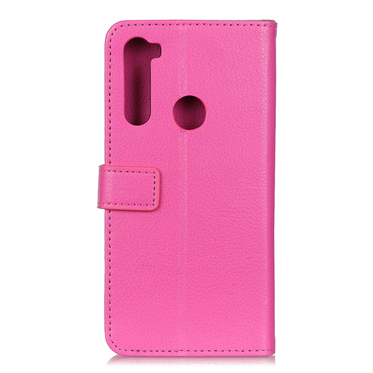 Litchi Texture Flip Leather Wallet Phone Case for Xiaomi Redmi Note 8 - Rose-3
