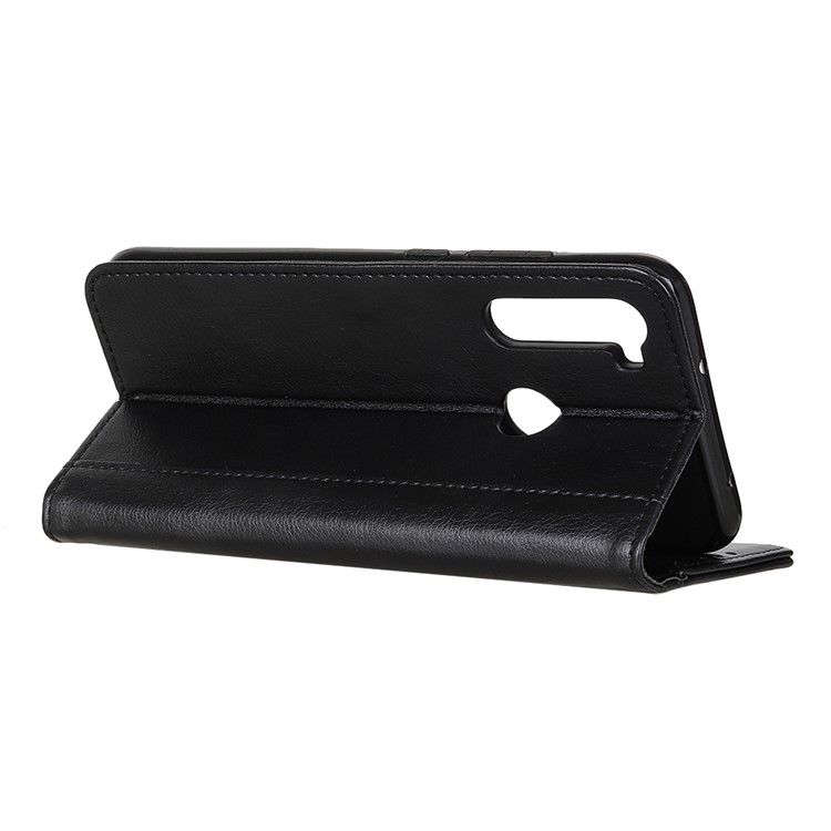 Auto-absorbed Litchi Texture Wallet Stand Leather Cover for Xiaomi Redmi Note 8 - Black-4