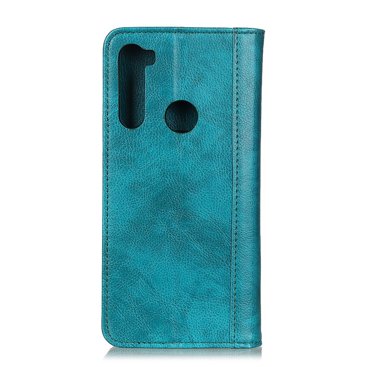 Auto-absorbed Litchi Texture Wallet Stand Leather Cover for Xiaomi Redmi Note 8 - Green-3
