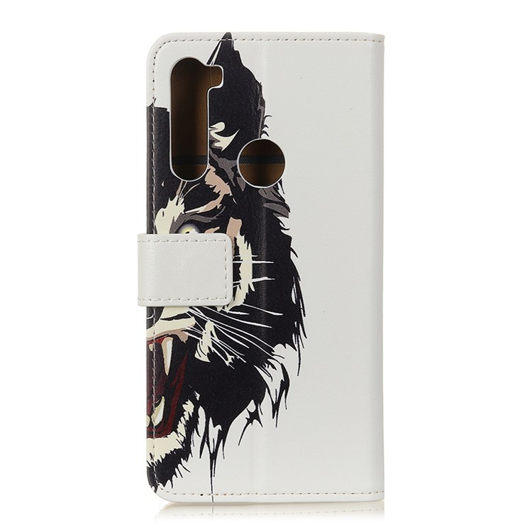 Stylish Pattern Printing PU Leather Wallet Stand Phone Shell for Xiaomi Redmi Note 8 - Tiger Face-2