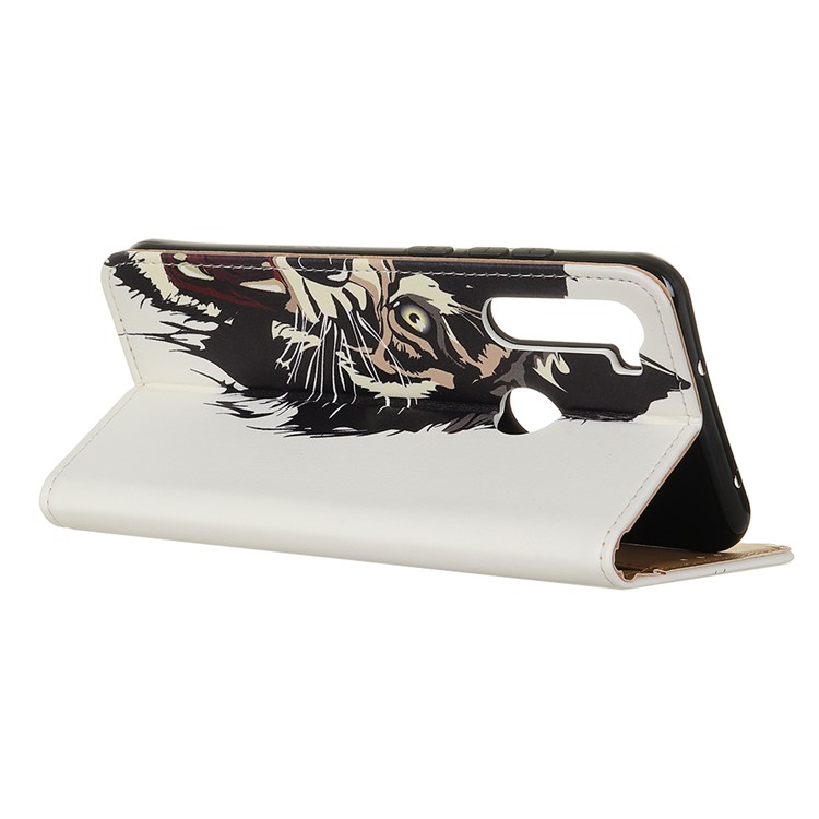 Stylish Pattern Printing PU Leather Wallet Stand Phone Shell for Xiaomi Redmi Note 8 - Tiger Face-5
