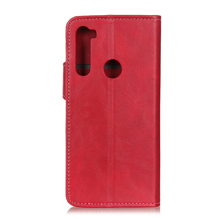 For Xiaomi Redmi Note 8 Phone Case S Shape Wallet Leather Protection Cover - Red-3