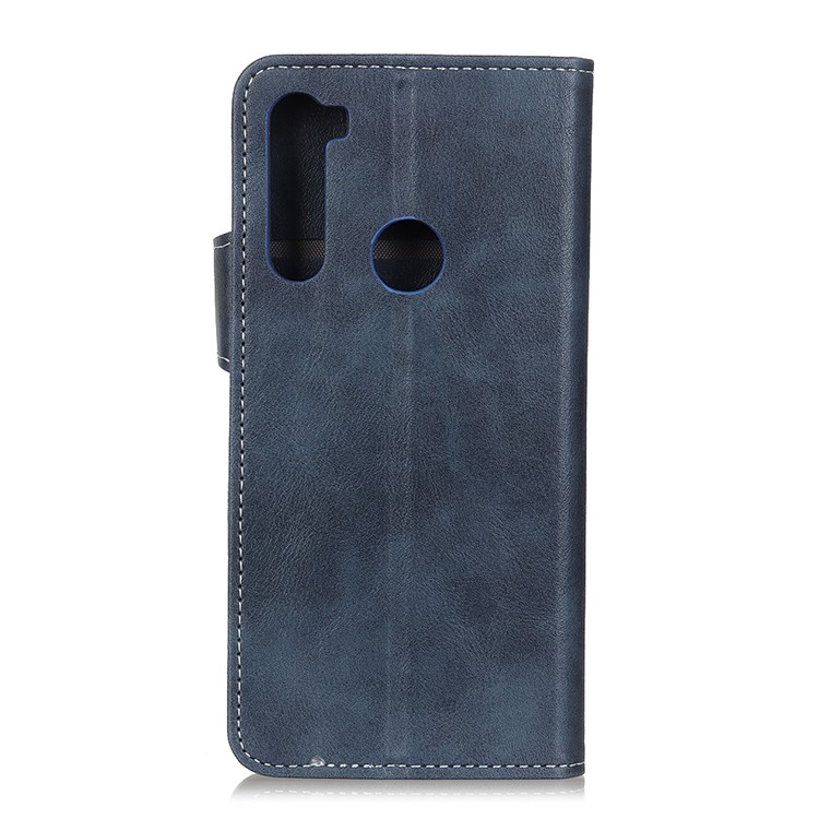 For Xiaomi Redmi Note 8 Phone Case S Shape Wallet Leather Protection Cover - Blue-3