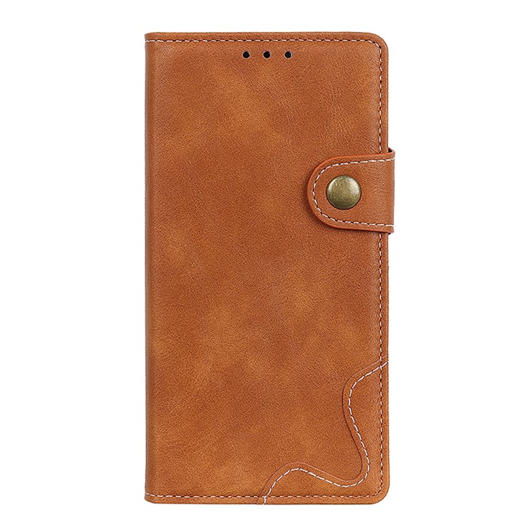 For Xiaomi Redmi Note 8 Phone Case S Shape Wallet Leather Protection Cover - Brown-2