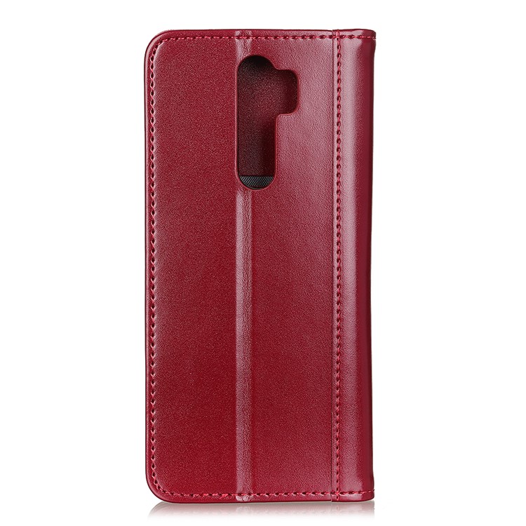 Auto-absorbed Split Leather Wallet Stand Case for Xiaomi Redmi Note 8 Pro - Red-3