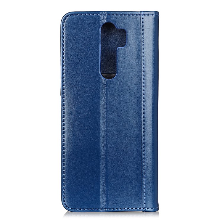 Auto-absorbed Split Leather Wallet Stand Case for Xiaomi Redmi Note 8 Pro - Blue-3