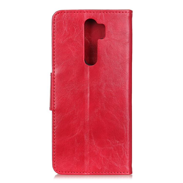 Crazy Horse Leather Stand Case with Card Slots for Xiaomi Redmi Note 8 Pro - Red-3