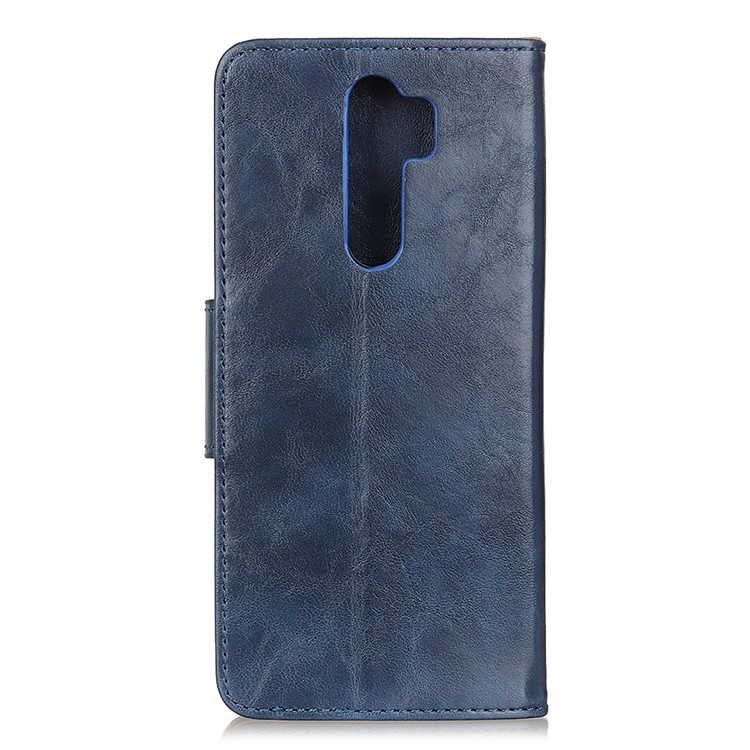 Crazy Horse Leather Stand Case with Card Slots for Xiaomi Redmi Note 8 Pro - Blue-3