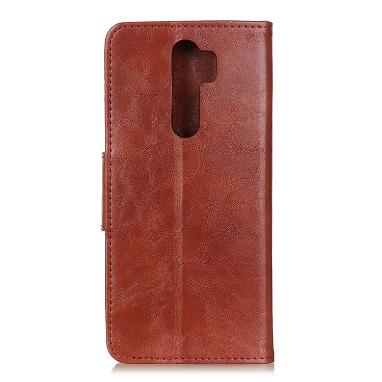 Crazy Horse Leather Stand Case with Card Slots for Xiaomi Redmi Note 8 Pro - Brown-3
