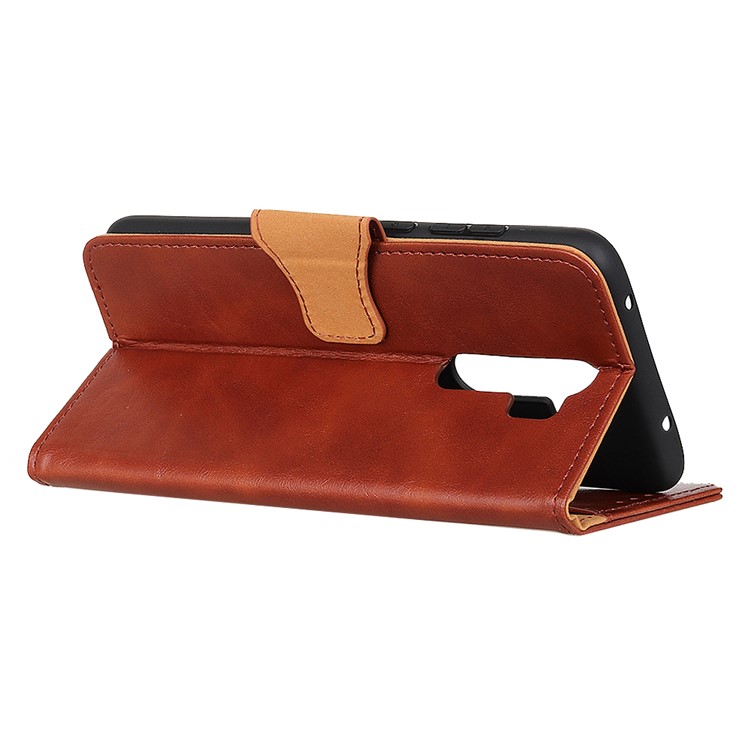 Crazy Horse Leather Stand Case with Card Slots for Xiaomi Redmi Note 8 Pro - Brown-4