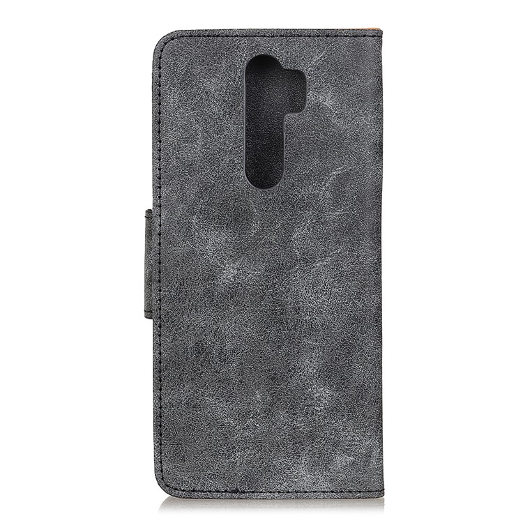 Vintage Style PU Leather Stand Wallet Phone Cover for Xiaomi Redmi Note 8 Pro - Black-3