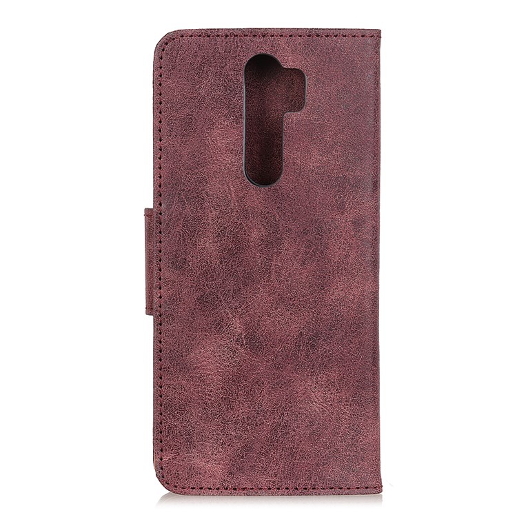 Vintage Style PU Leather Stand Wallet Phone Cover for Xiaomi Redmi Note 8 Pro - Red-3