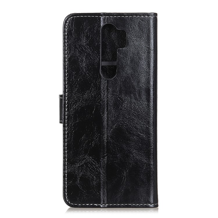 Crazy Horse Leather Wallet Stand Case for Xiaomi Redmi Note 8 Pro - Black-7