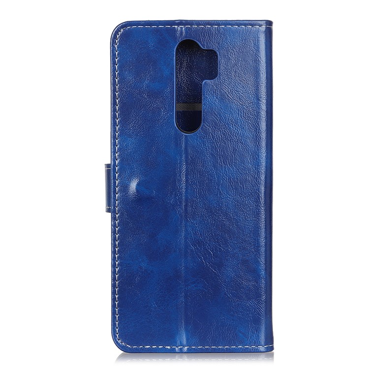 Crazy Horse Leather Wallet Stand Case for Xiaomi Redmi Note 8 Pro - Blue-7
