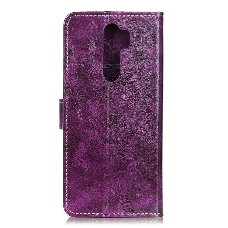 Crazy Horse Leder Geldbörse Standplatzfall Für Xiaomi Redmi Anmerkung 8 Pro - Lila-7