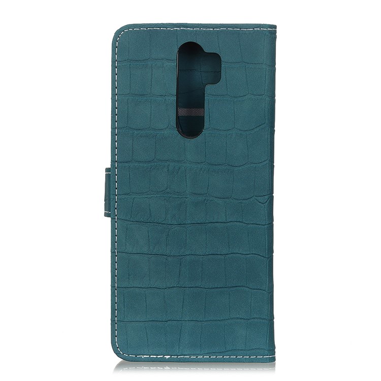 Crocodile Texture Wallet Leather Stand Phone Shell for Xiaomi Redmi Note 8 Pro - Blackish Green-8