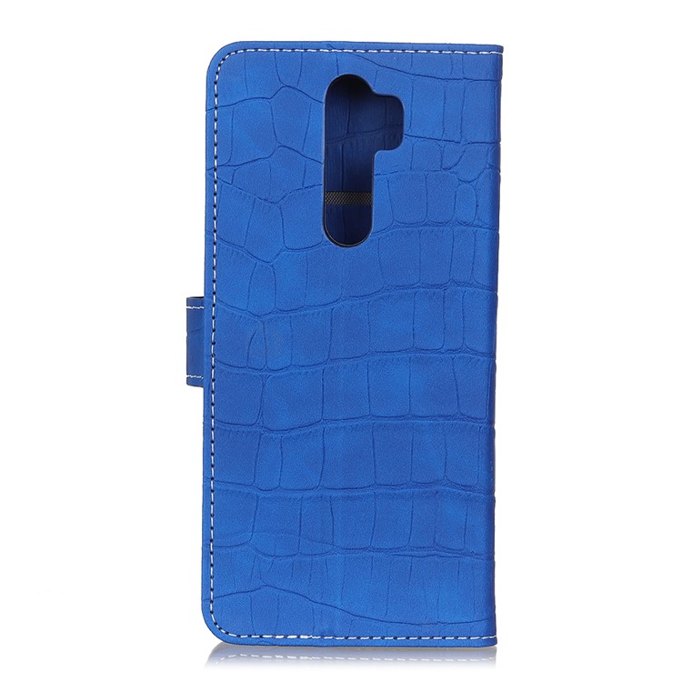 Crocodile Texture Wallet Leather Stand Phone Shell for Xiaomi Redmi Note 8 Pro - Blue-8