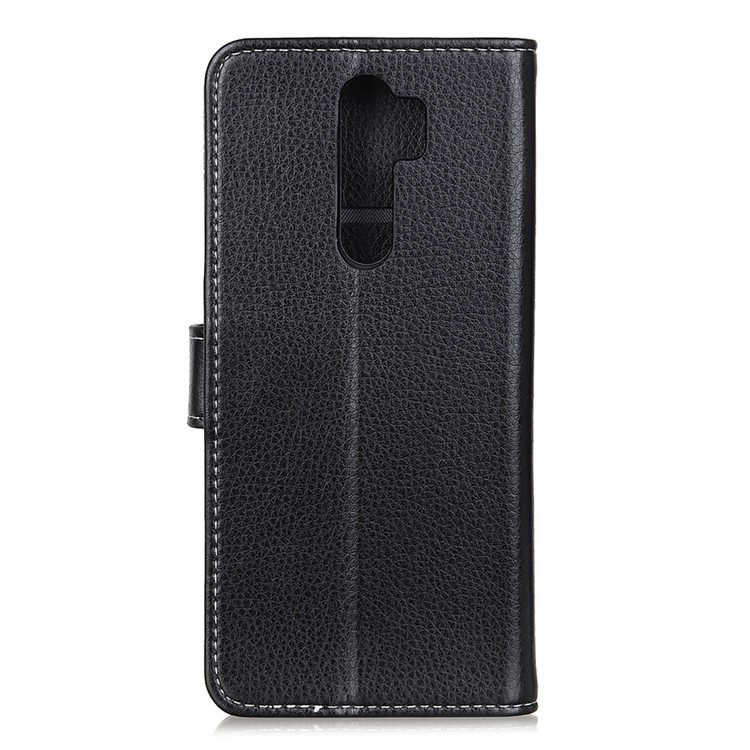 Litchi Skin Leather Wallet Case for Xiaomi Redmi Note 8 Pro - Black-10
