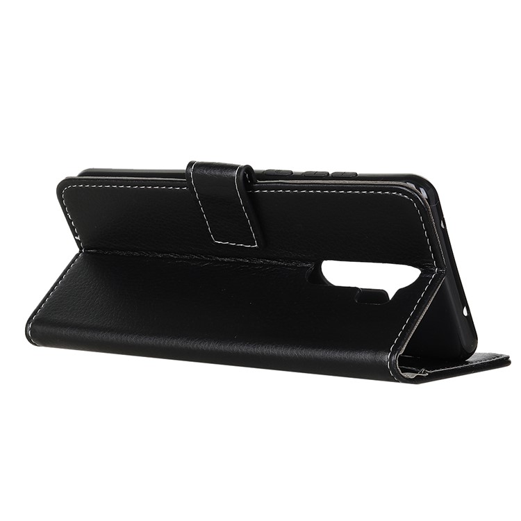 Litchi Skin Leather Wallet Case for Xiaomi Redmi Note 8 Pro - Black-11