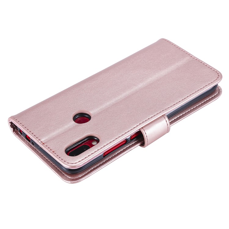 Imprint Sakura Cat Leather Wallet Case for Xiaomi Redmi Note 7 / Note 7 Pro / Note 7S - Rose Gold-4