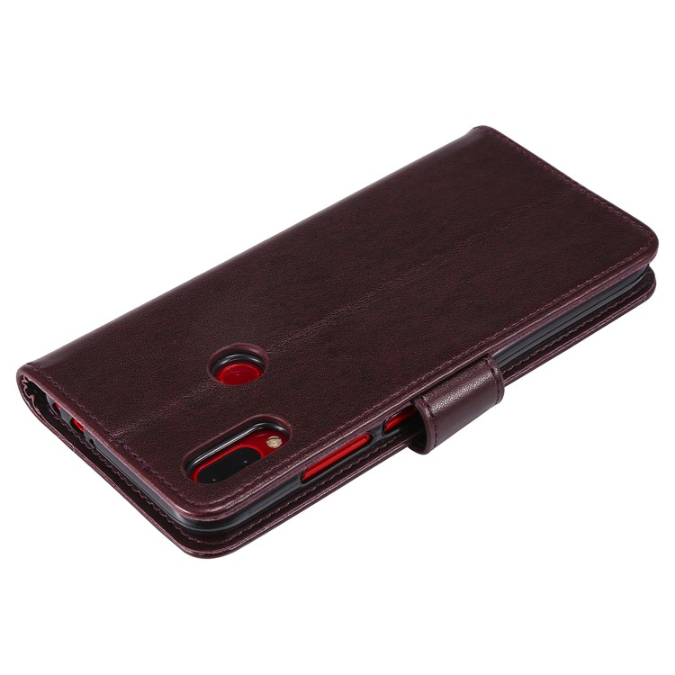 Imprint Sakura Cat Leather Wallet Case for Xiaomi Redmi Note 7 / Note 7 Pro / Note 7S - Coffee-5