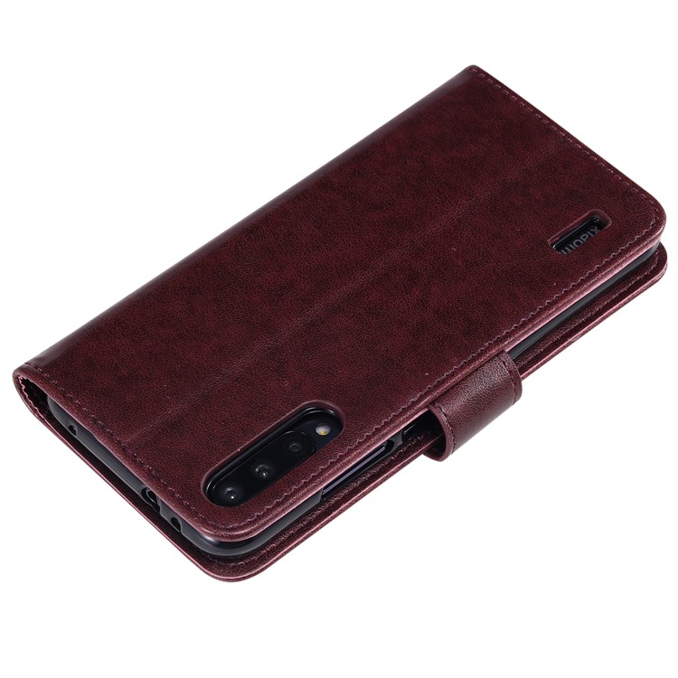 Imprint Sakura Cat Leather Stand Case with Card Slots for Xiaomi Mi CC9e / Mi A3 - Coffee-4