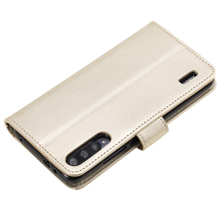 Imprint Sakura Cat Leather Stand Case with Card Slots for Xiaomi Mi CC9e / Mi A3 - Gold-4