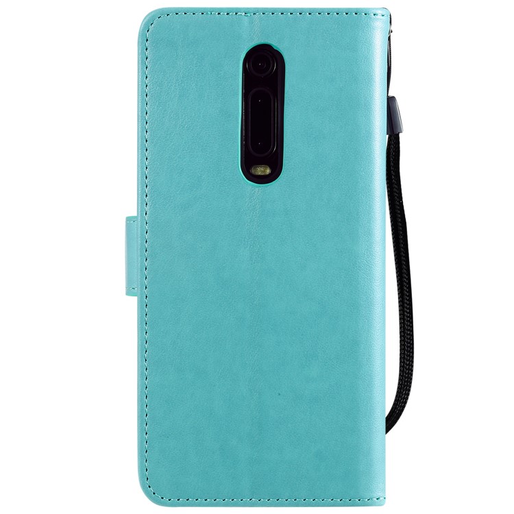 Imprint Flower and Cat Wallet Phone Flip Leather Shell for Xiaomi Redmi K20/Mi 9T/K20 Pro/Mi 9T Pro - Green-2