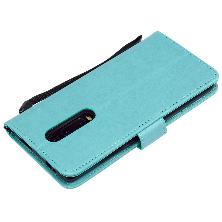Imprint Flower and Cat Wallet Phone Flip Leather Shell for Xiaomi Redmi K20/Mi 9T/K20 Pro/Mi 9T Pro - Green-4