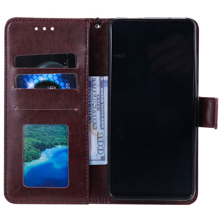 Imprint Flower and Cat Wallet Phone Flip Leather Shell for Xiaomi Redmi K20/Mi 9T/K20 Pro/Mi 9T Pro - Brown-3