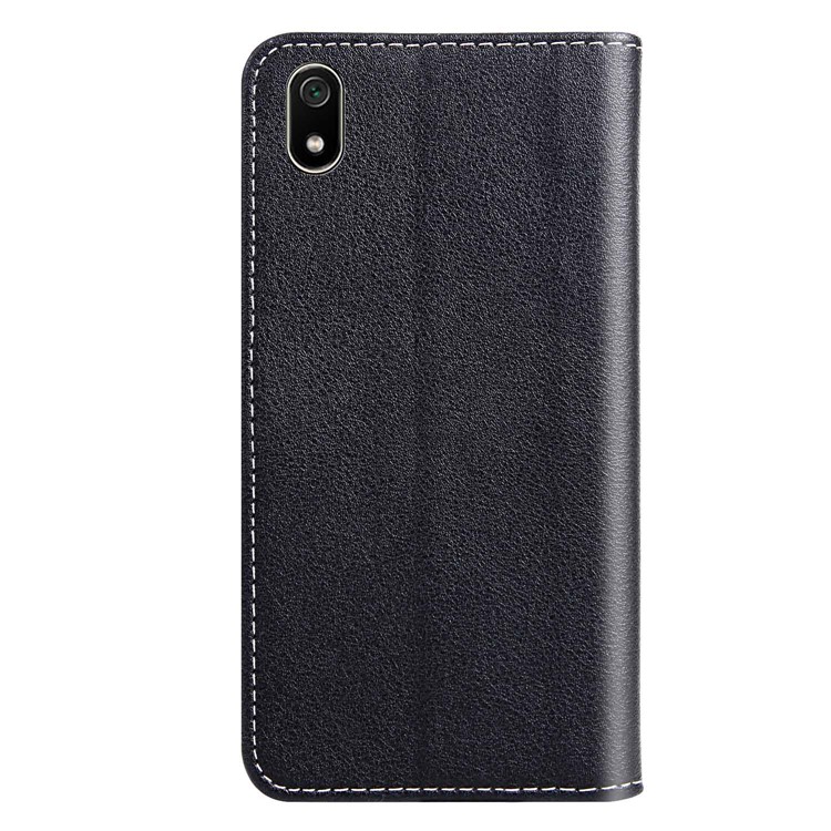 Leaf Pattern Leather Wallet Case Protective Shell for Xiaomi Redmi 7A - Black-3