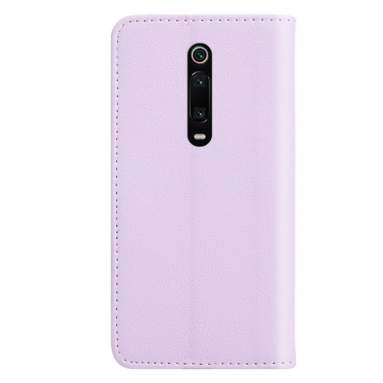 Leaf Pattern Flip Leather Wallet Phone Case for Xiaomi Redmi K20/Mi 9T/K20 Pro/Mi 9T Pro - Purple-3