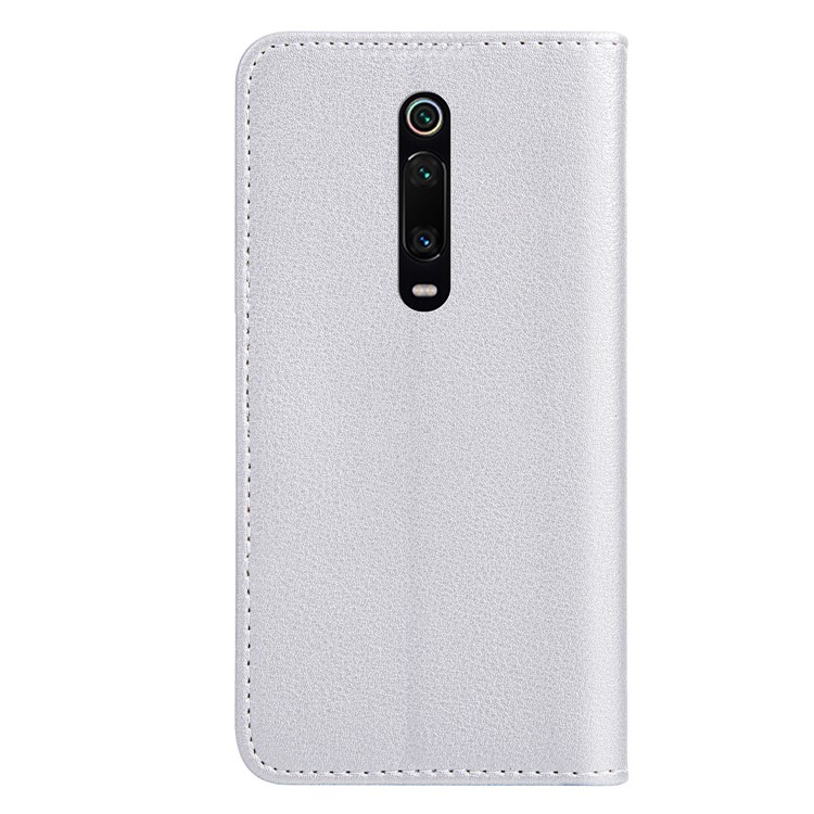 Leaf Pattern Flip Leather Wallet Phone Case for Xiaomi Redmi K20/Mi 9T/K20 Pro/Mi 9T Pro - Silver-3