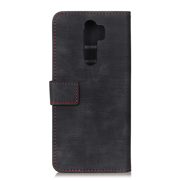 Jeans Cloth Leather Shell for Xiaomi Redmi Note 8 Pro - Black-10
