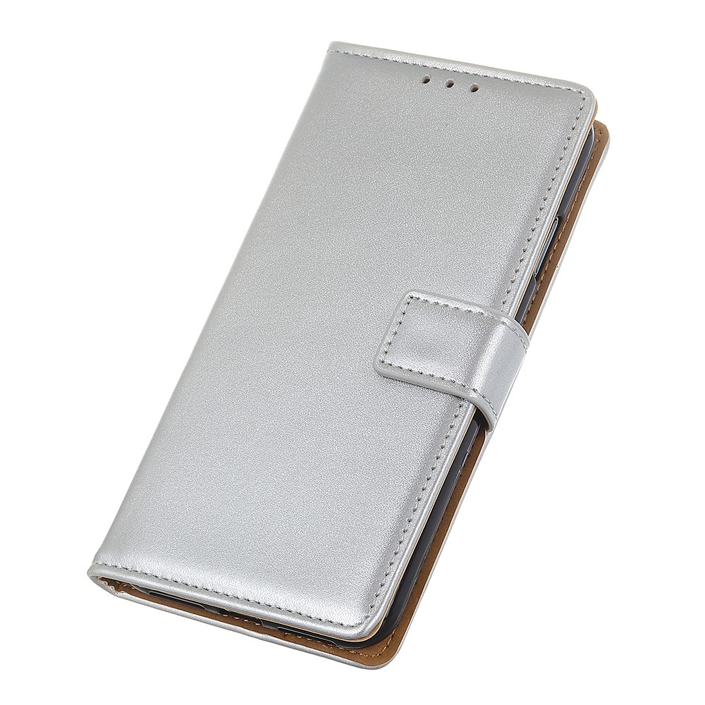 Brieftasche Lederstand Hülle Für Xiaomi Redmi Note 8 Pro - Silber-