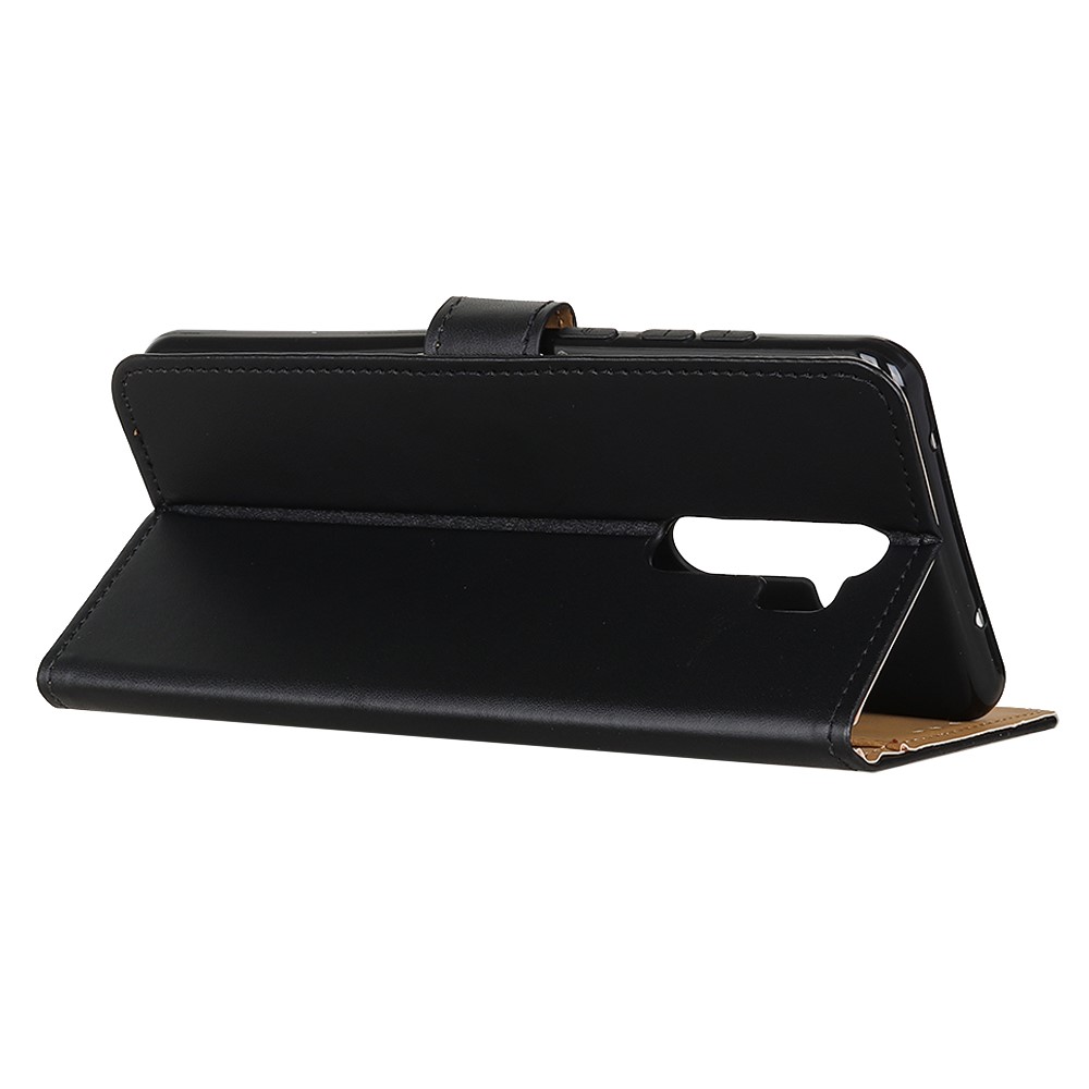 Caja de Stand de Cuero de Billetera Para Xiaomi Redmi Note 8 Pro - Negro