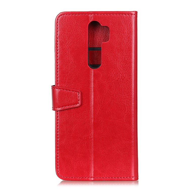 Leather Wallet Stand Phone Case for Xiaomi Redmi Note 8 Pro - Red-10