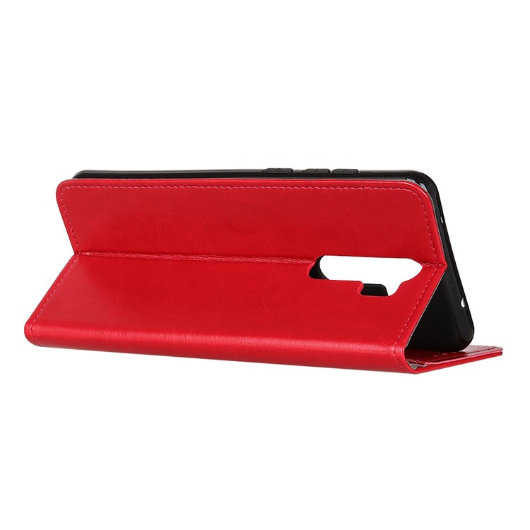 Leather Wallet Stand Phone Case for Xiaomi Redmi Note 8 Pro - Red-11