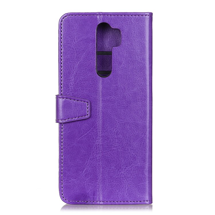 Leather Wallet Stand Phone Case for Xiaomi Redmi Note 8 Pro - Purple-10