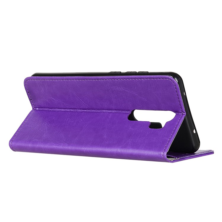 Leather Wallet Stand Phone Case for Xiaomi Redmi Note 8 Pro - Purple-11