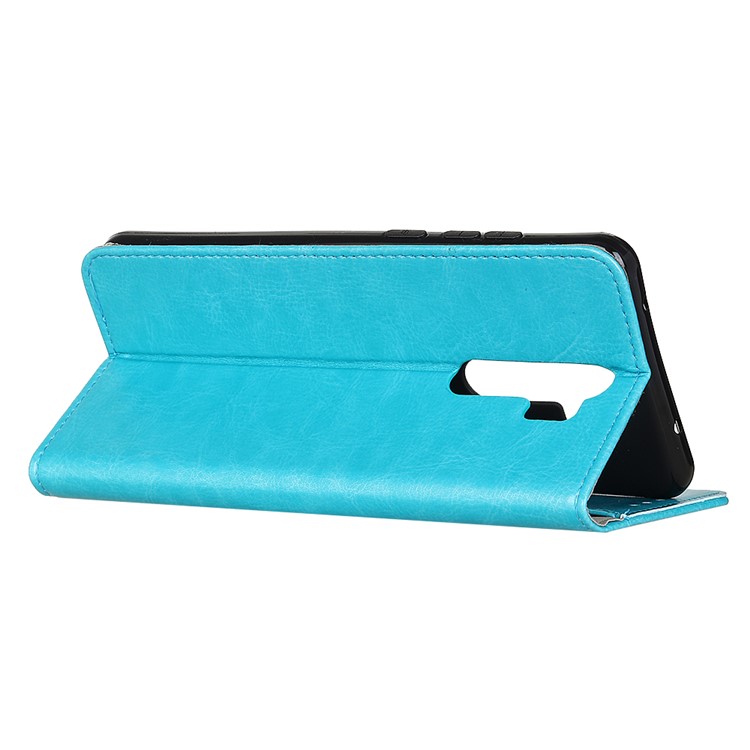 Leather Wallet Stand Phone Case for Xiaomi Redmi Note 8 Pro - Blue-11