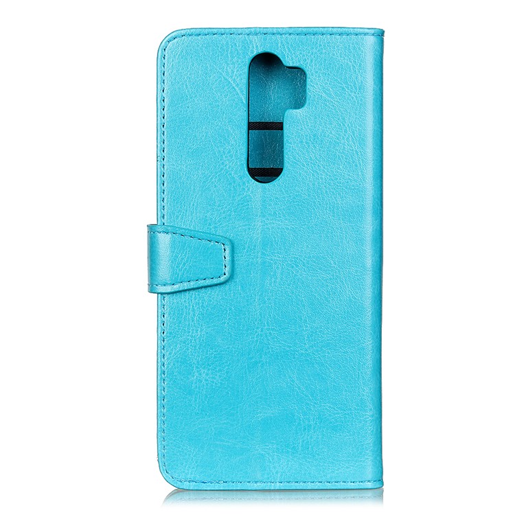 Leather Wallet Stand Phone Case for Xiaomi Redmi Note 8 Pro - Blue-3