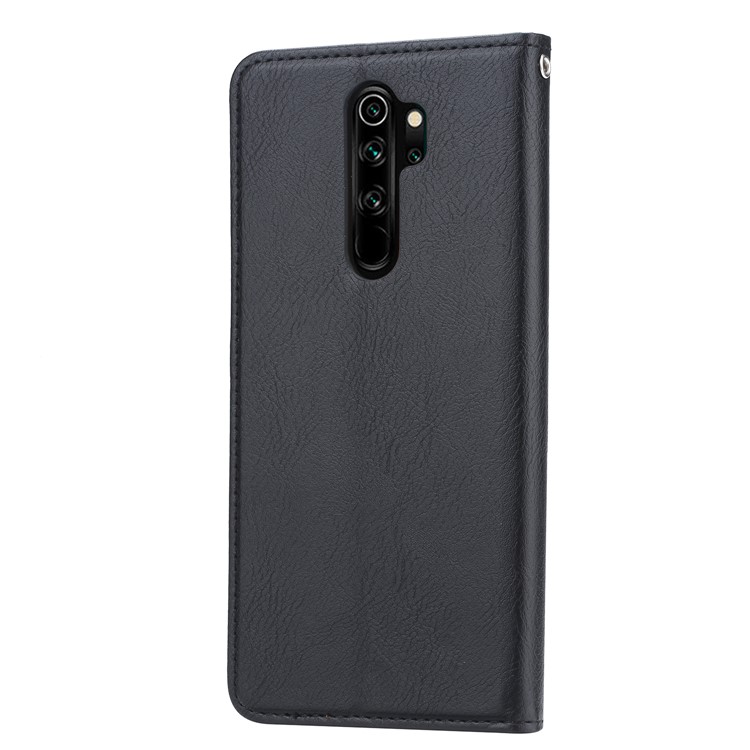 Auto-absorbed Leather Wallet Case for Xiaomi Redmi Note 8 Pro - Black-3
