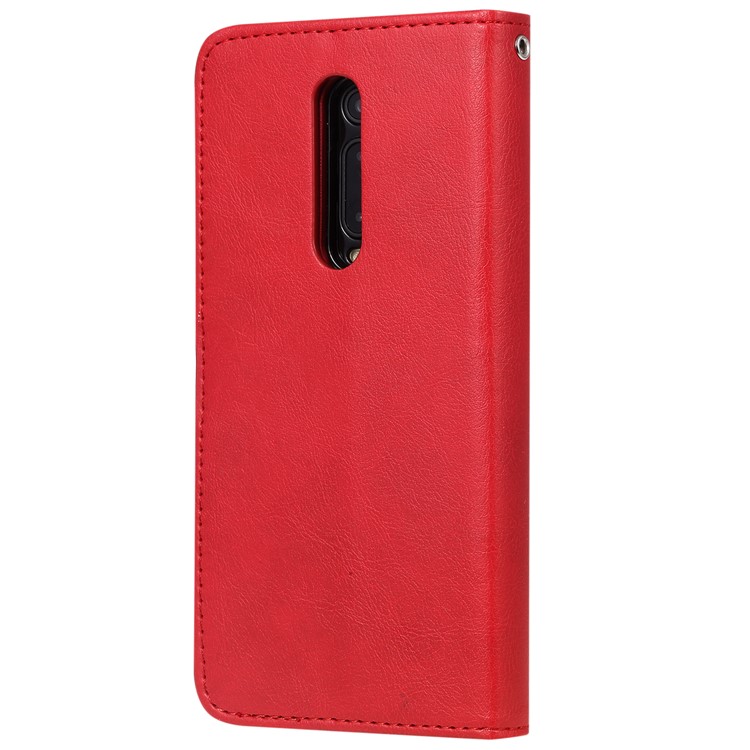 Магнитный Съемный Кожаный Корпус 2-в-1 Для Xiaomi Redmi K20 / MI 9T. / K20 Pro. / Mi 9t Pro. - Красный-3