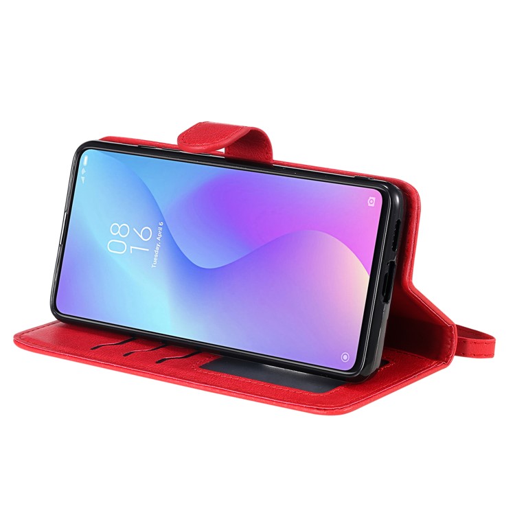 Магнитный Съемный Кожаный Корпус 2-в-1 Для Xiaomi Redmi K20 / MI 9T. / K20 Pro. / Mi 9t Pro. - Красный-8