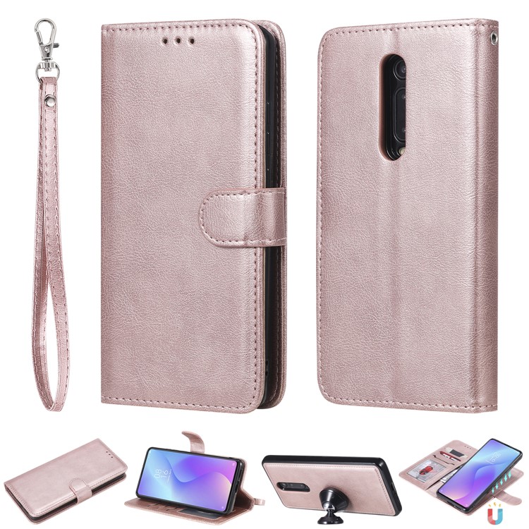 Magnetic Detachable 2-in-1 Leather Casing for Xiaomi Redmi K20 / Mi 9T / K20 Pro / Mi 9T Pro - Rose Gold-1